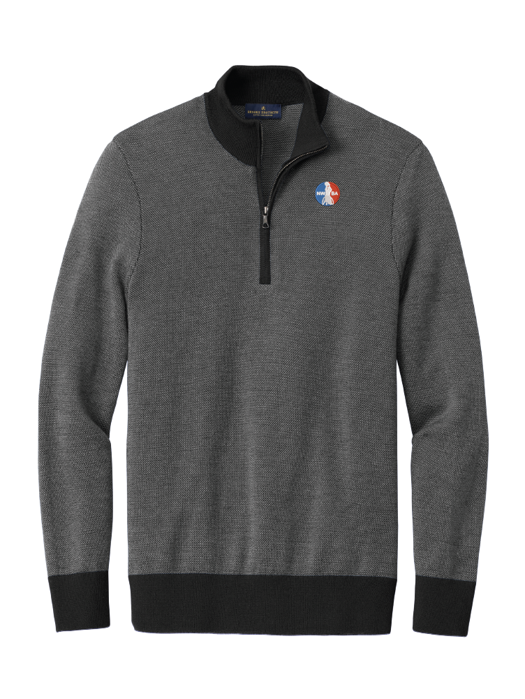 NWBA Officially Licensed - "NWBA EMBROIDERED MEDALLION" - BROOKS BROS. 1/4 ZIP FLEECE PULLOVER