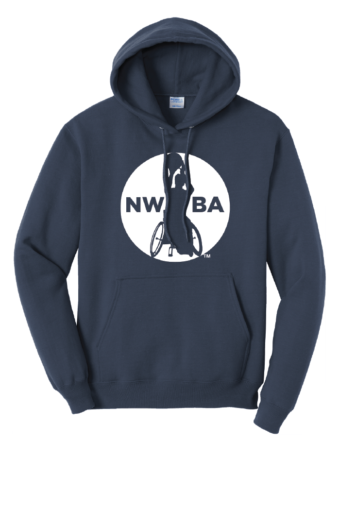 NWBA Officially Licensed - "NWBA 1 COLOR MEDALION" - PULLOVER HOODED SWEATSHIRT