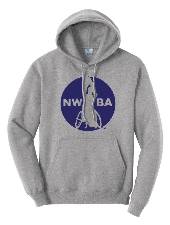 NWBA Officially Licensed - "NWBA 1 COLOR MEDALION" - PULLOVER HOODED SWEATSHIRT