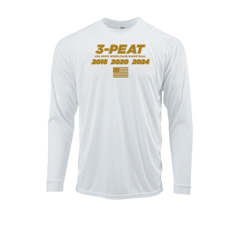 NWBA Officially Licensed: "MEN'S 3-PEAT" - MENS Performance Shirt