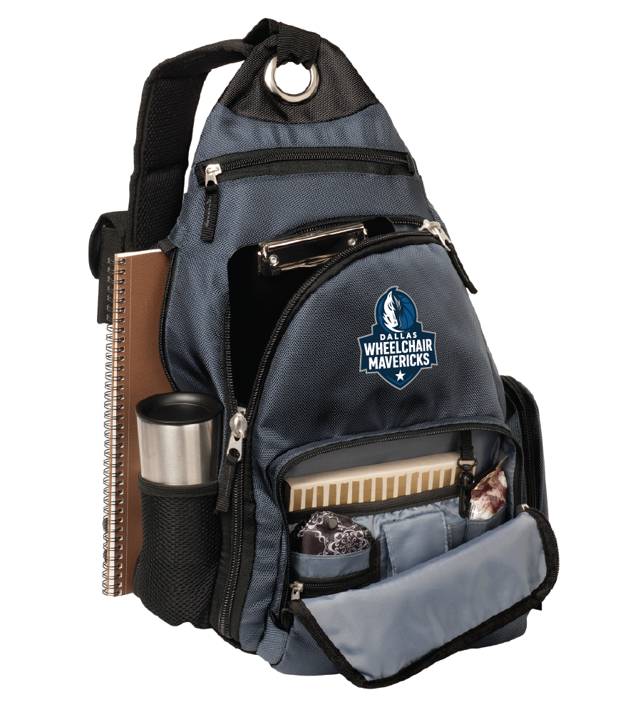 NWBA Officially Licensed - Dallas Wheelchair Mavericks - Sling Style Backpack