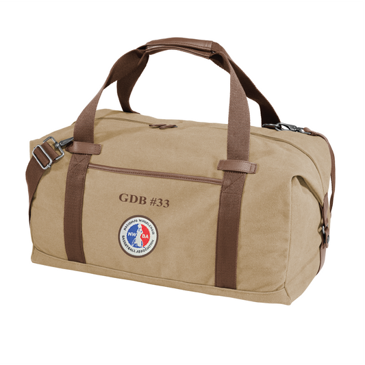 NWBA Officially Licensed - Cotton Canvas/Leather Duffel Bag