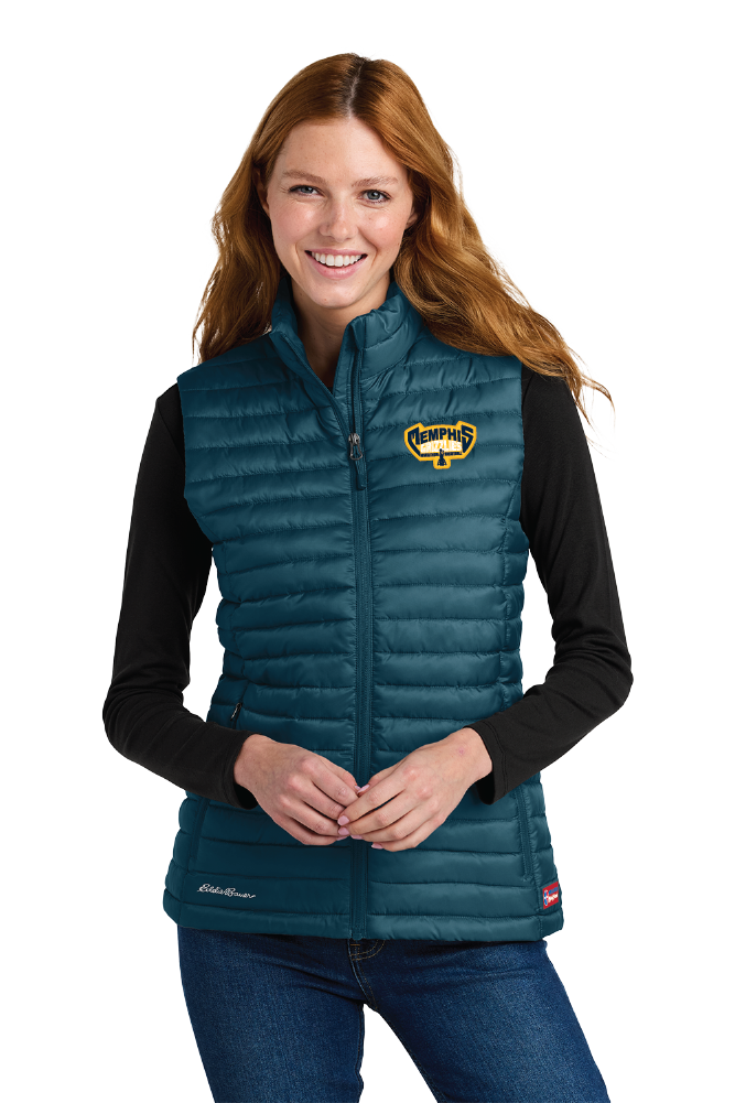 NWBA Officially Licensed - Memphis Rollin' Grizzlies - Packable Quilted Vest - Women