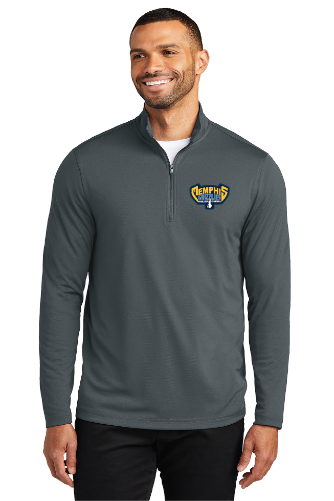 NWBA Officially Licensed - Memphis Rollin' Grizzlies - Men's Performance 1/4 ZIP