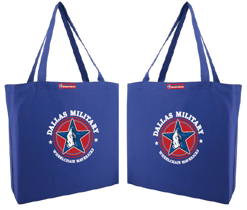 NWBA Officially Licensed - Dallas Military Wheelchair Mavericks - Canvas Tote