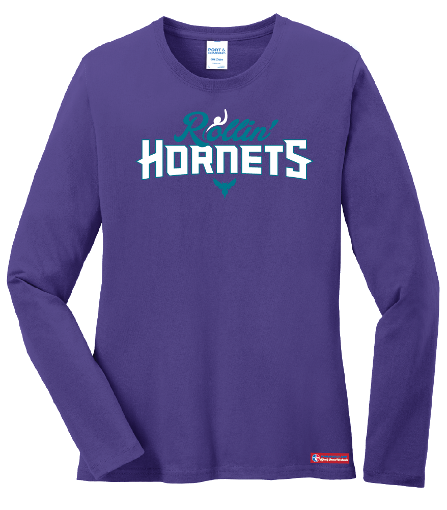 NWBA Officially Licensed - Rollin' Hornets - Women's - L/S T-Shirt - Cotton