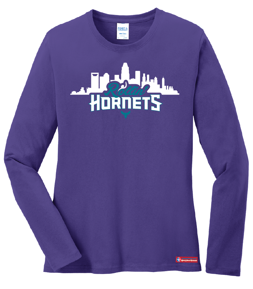 NWBA Officially Licensed - Rollin' Hornets - Women's - L/S T-Shirt - Cotton