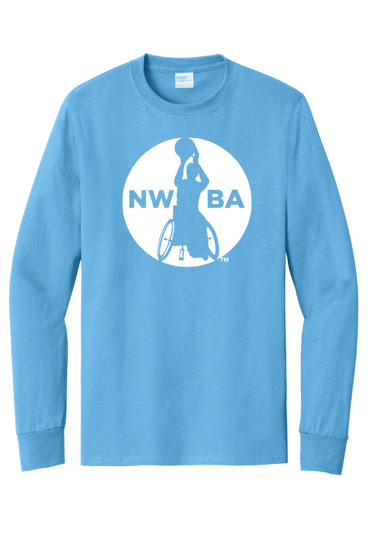 NWBA Officially Licensed - "NWBA 1 COLOR MEDALION" - MEN'S - Cotton Tee - LONG SLEEVE