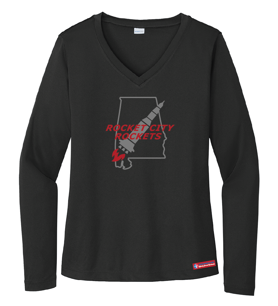 NWBA Officially Licensed - Rocket City Rockets - Women's - L/S T-Shirt - Performance