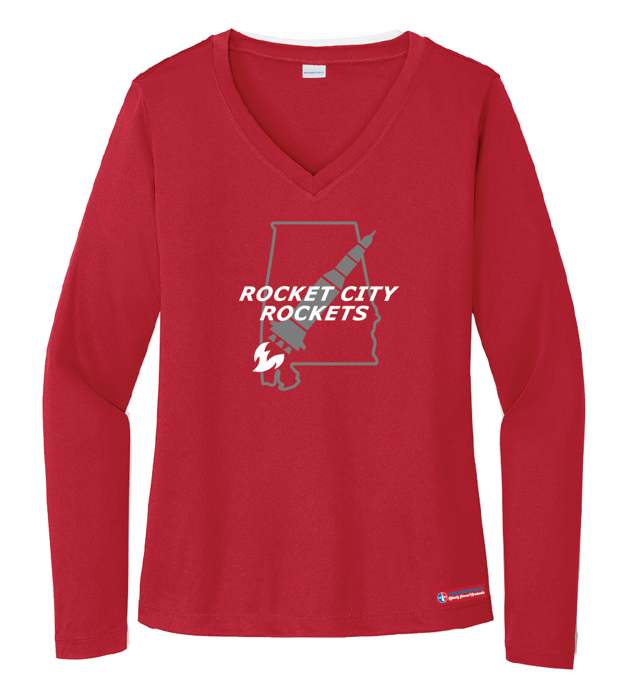 NWBA Officially Licensed - Rocket City Rockets - Women's - L/S T-Shirt - Performance