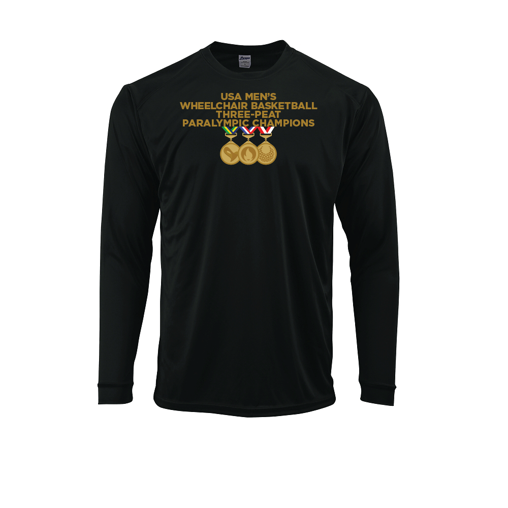 NWBA Officially Licensed: "MEN'S PARIS MEDALS 2024" - MENS Performance Shirt