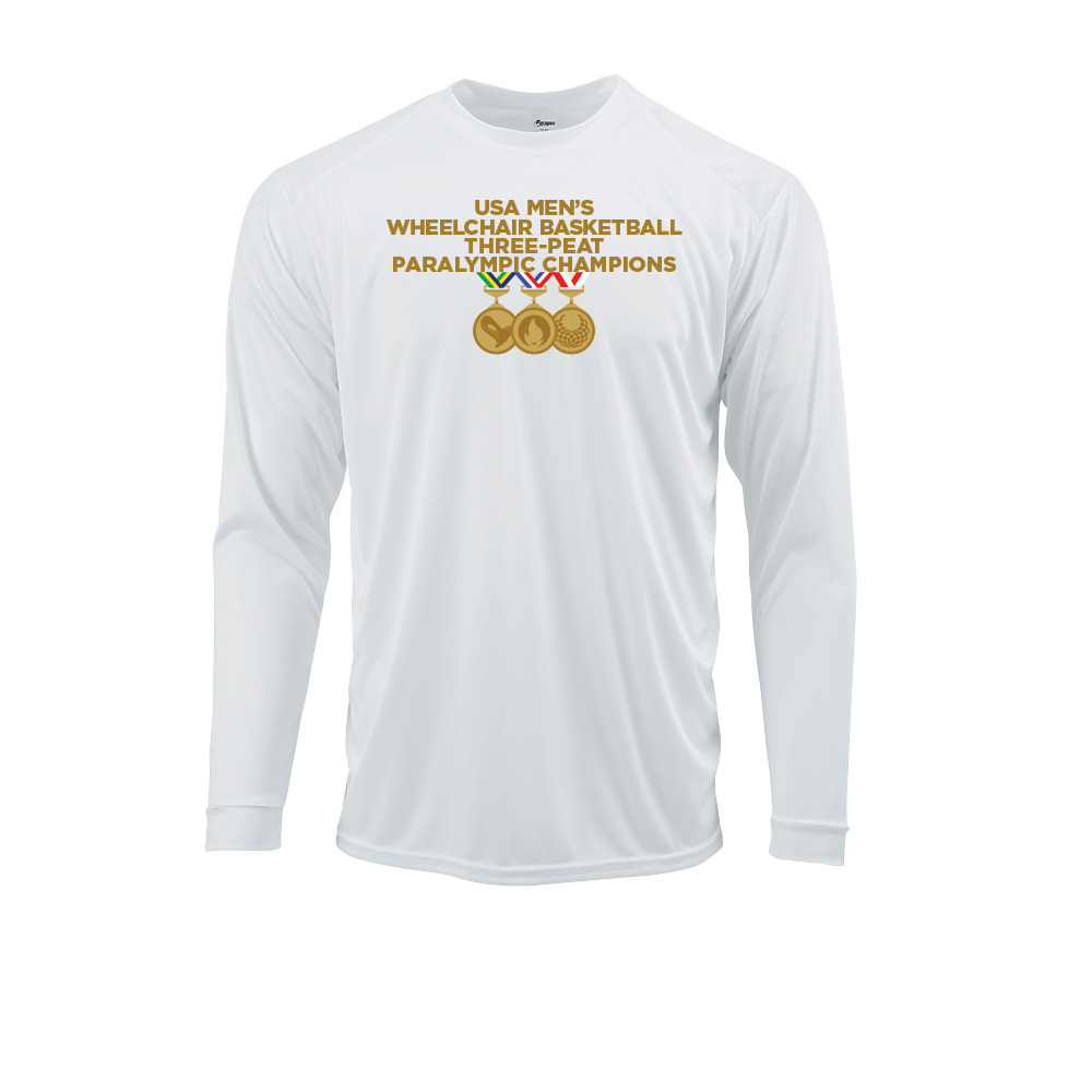 NWBA Officially Licensed: "MEN'S PARIS MEDALS 2024" - MENS Performance Shirt