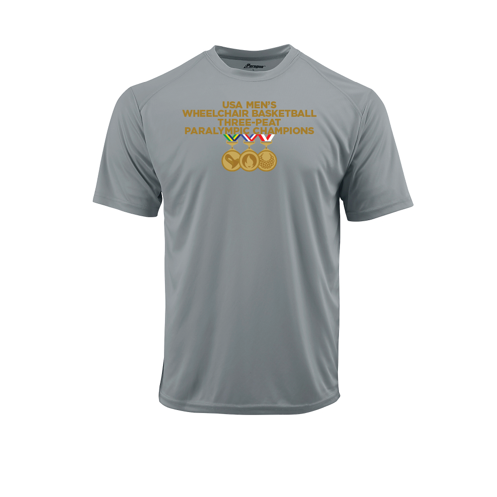 NWBA Officially Licensed: "MEN'S PARIS MEDALS 2024" - MENS Performance Shirt