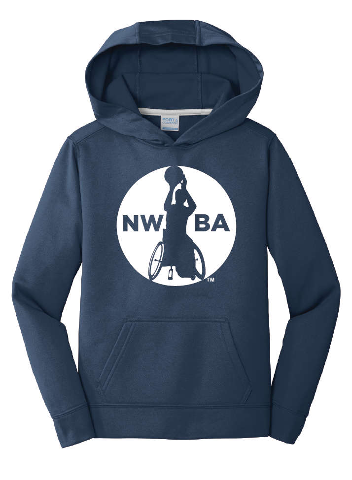 NWBA Officially Licensed - "MEDALLION" - YOUTH PULLOVER HOODED SWEATSHIRT