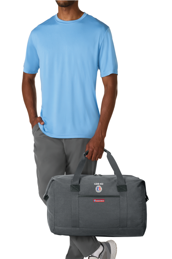 NWBA Officially Licensed - Woven Applique Washed Canvas Duffel