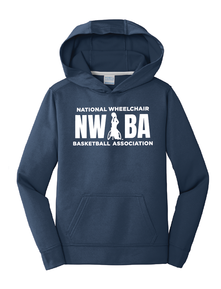 NWBA Officially Licensed - "NWBA 3 BARS" - YOUTH PULLOVER HOODED SWEATSHIRT