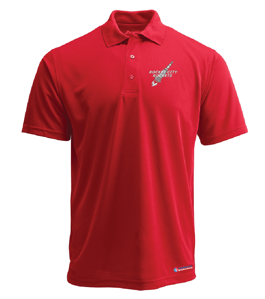 NWBA Officially Licensed: Rocket City Rockets - Men's - Performance Polo