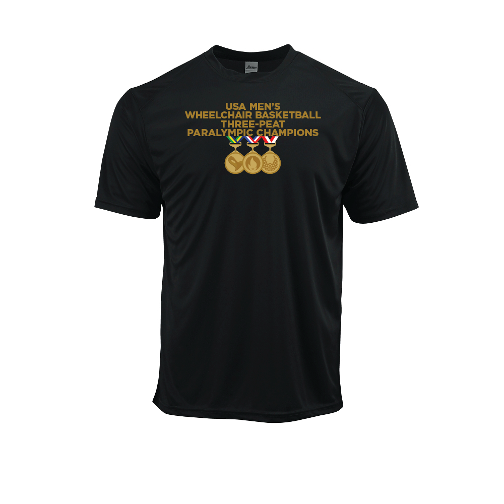NWBA Officially Licensed: "MEN'S PARIS MEDALS 2024" - MENS Performance Shirt