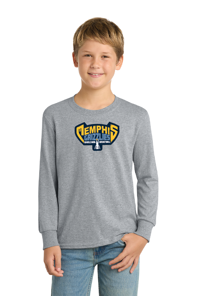 NWBA Officially Licensed - Memphis Rollin' Grizzlies - Youth - L/S T-Shirt - Cotton