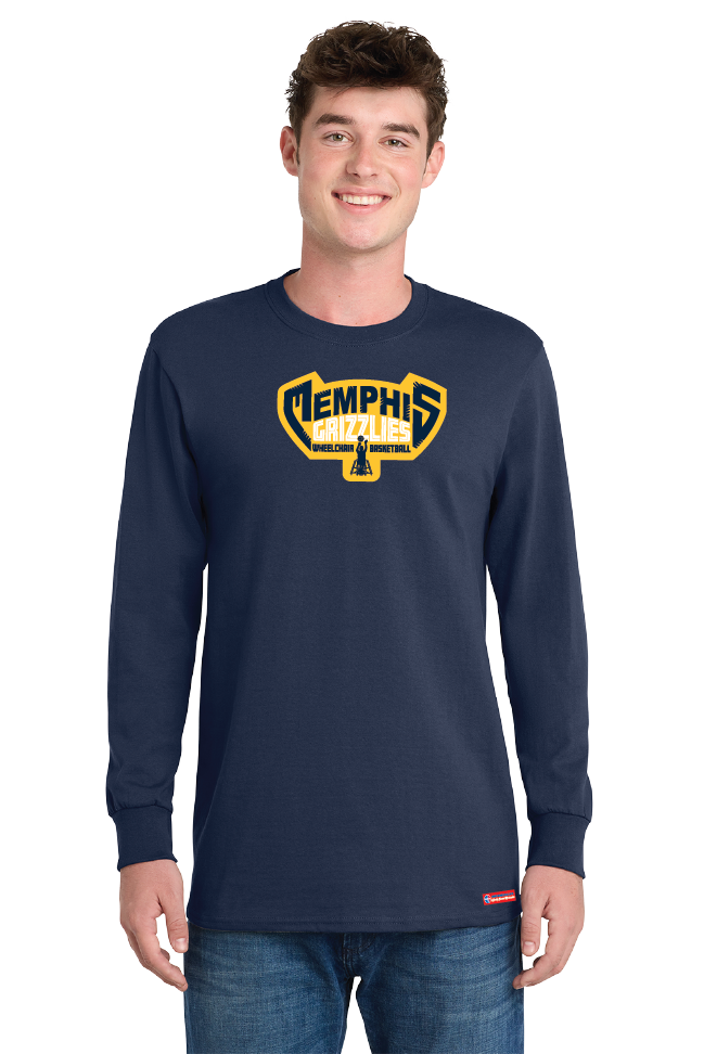 NWBA Officially Licensed - Memphis Rollin' Grizzlies - Men's - L/S T-Shirt - Cotton