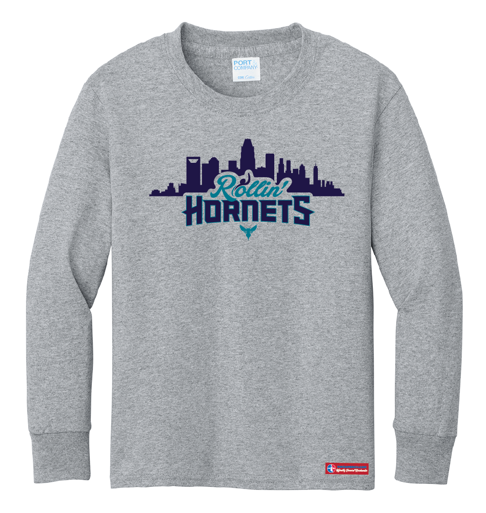NWBA Officially Licensed - Rollin' Hornets - Youth - L/S T-Shirt - Cotton