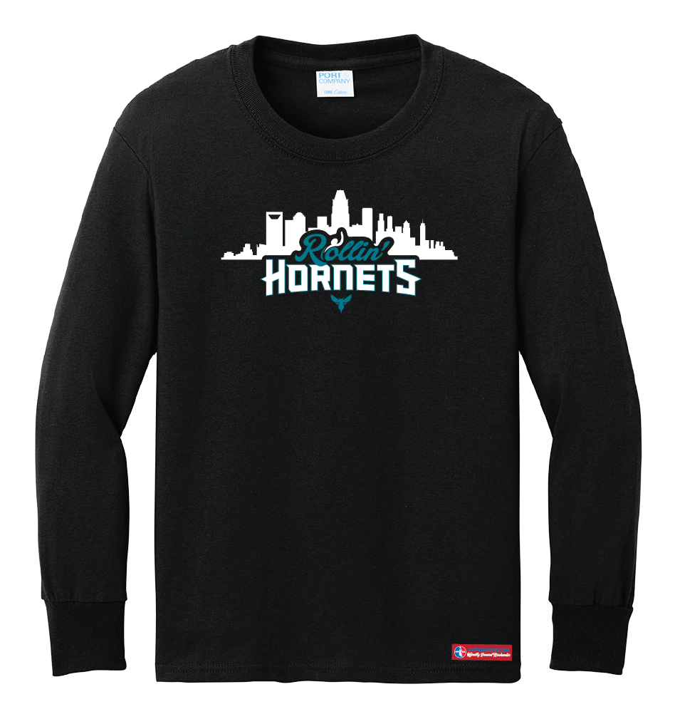 NWBA Officially Licensed - Rollin' Hornets - Youth - L/S T-Shirt - Cotton