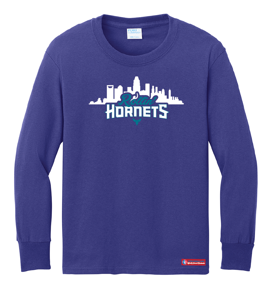 NWBA Officially Licensed - Rollin' Hornets - Youth - L/S T-Shirt - Cotton
