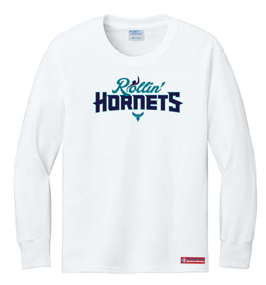 NWBA Officially Licensed - Rollin' Hornets - Youth - L/S T-Shirt - Cotton