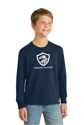 NWBA Officially Licensed - Fairfax Falcons - Youth L/S Cotton T-Shirt