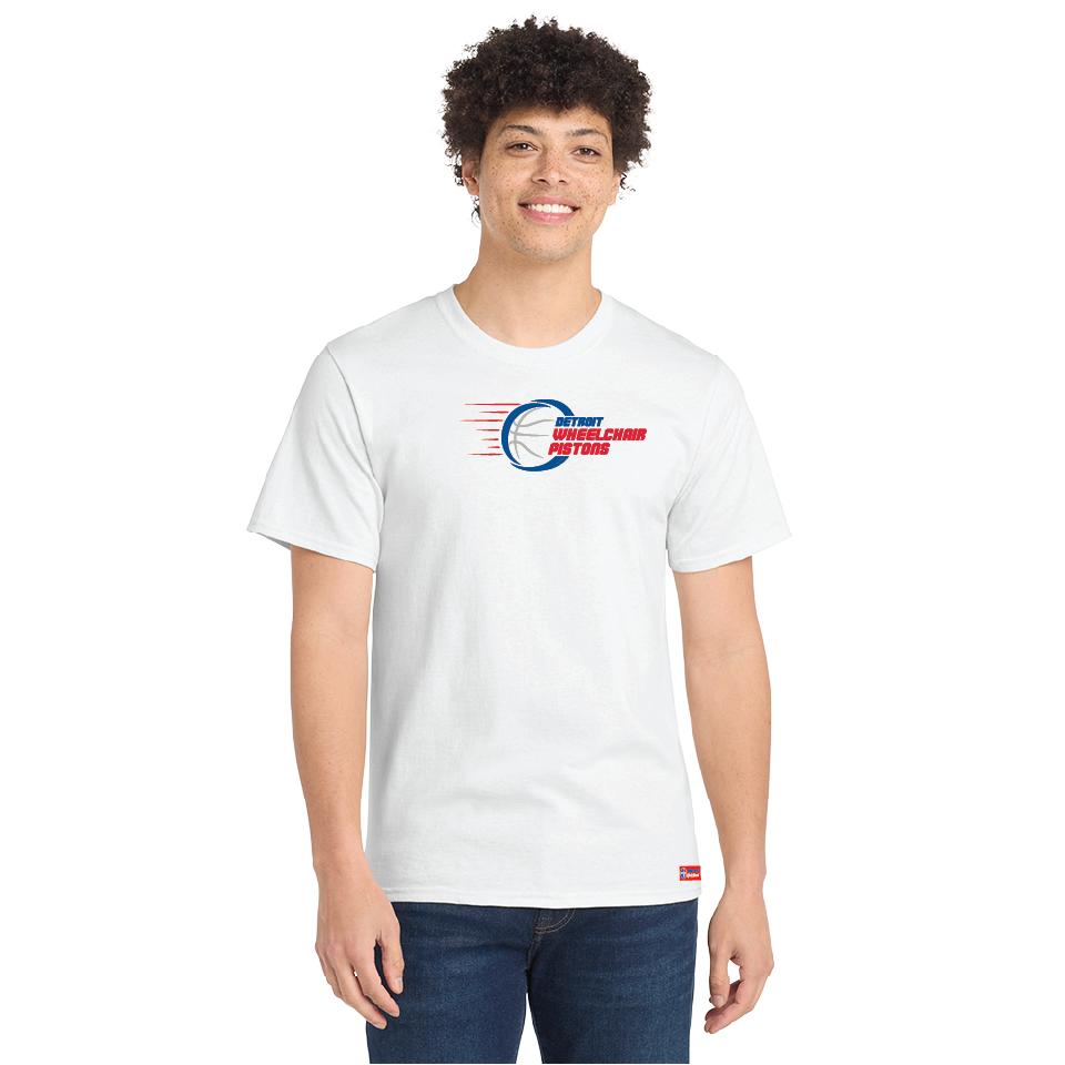 NWBA Officially Licensed - Detroit Wheelchair Pistons - Men's - T-Shirt - Cotton