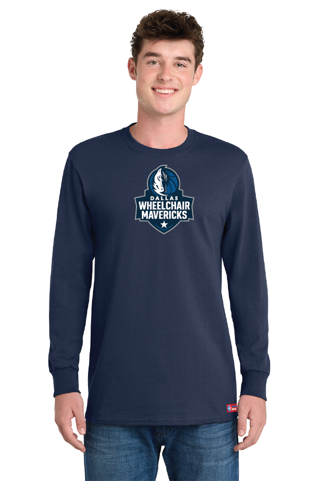 NWBA Officially Licensed - Dallas Wheelchair Mavericks - Men's - L/S T-Shirt - Cotton