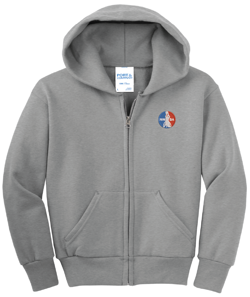 NWBA Officially Licensed - Youth Full Zip Hoodie