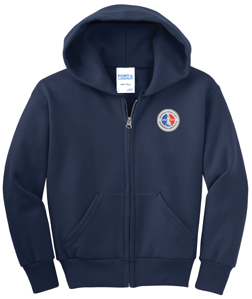 NWBA Officially Licensed - Youth Full Zip Hoodie