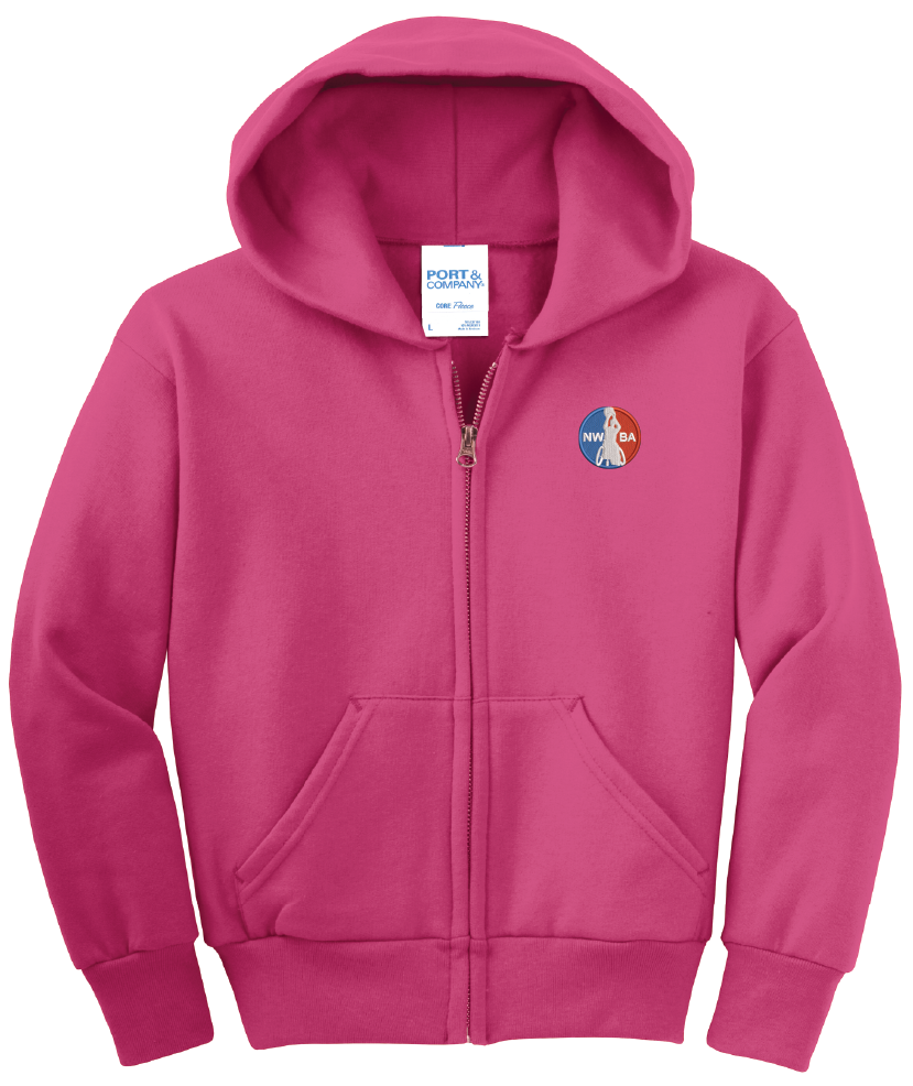 NWBA Officially Licensed - Youth Full Zip Hoodie