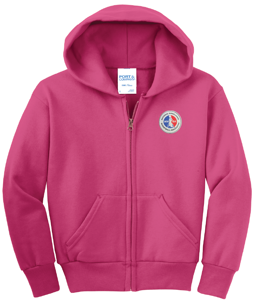 NWBA Officially Licensed - Youth Full Zip Hoodie