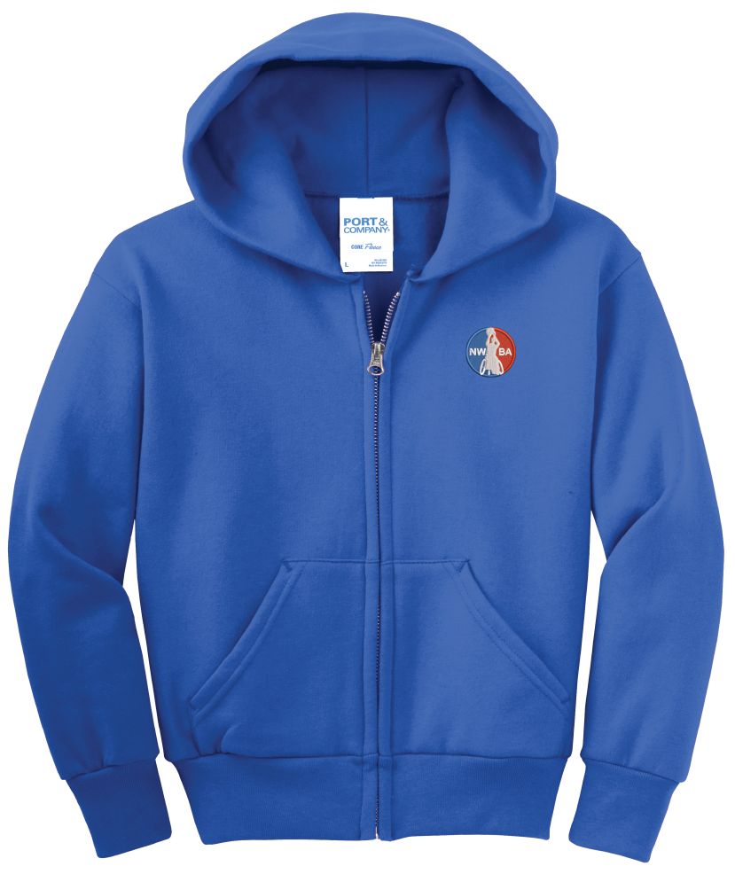 NWBA Officially Licensed - Youth Full Zip Hoodie