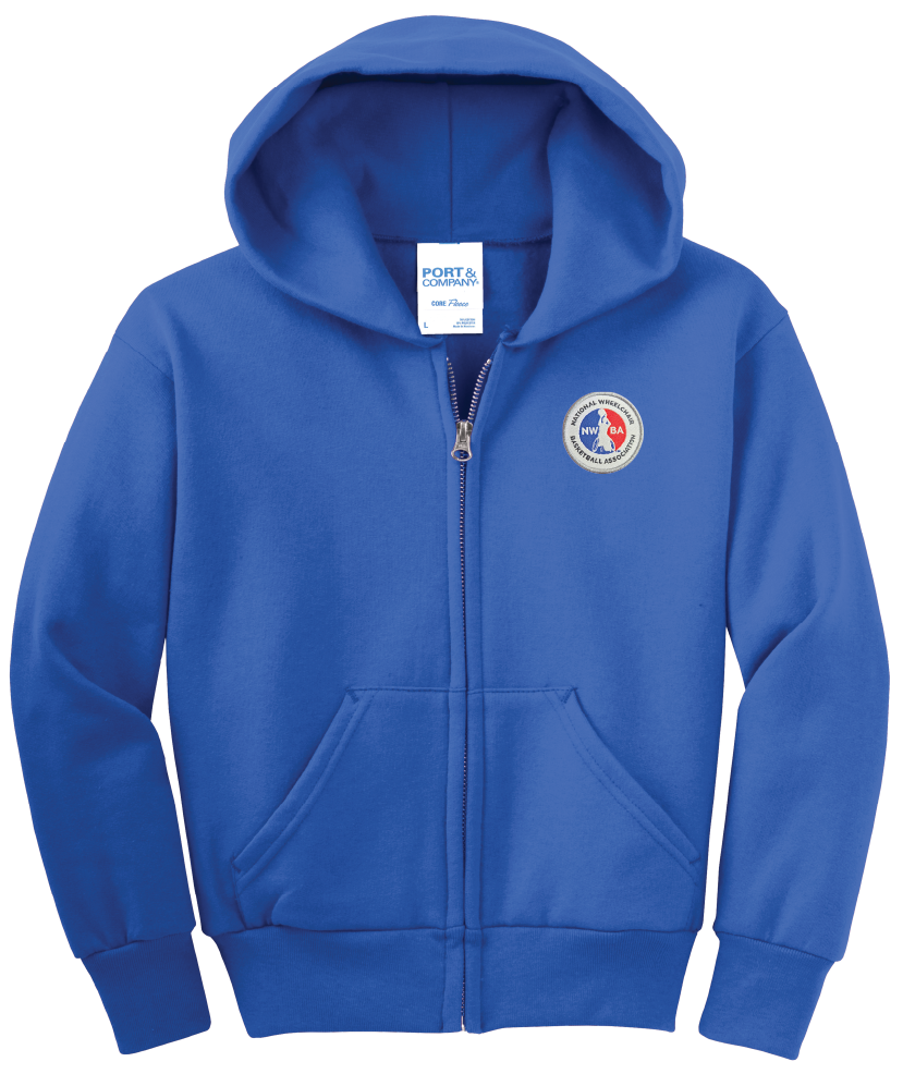 NWBA Officially Licensed - Youth Full Zip Hoodie