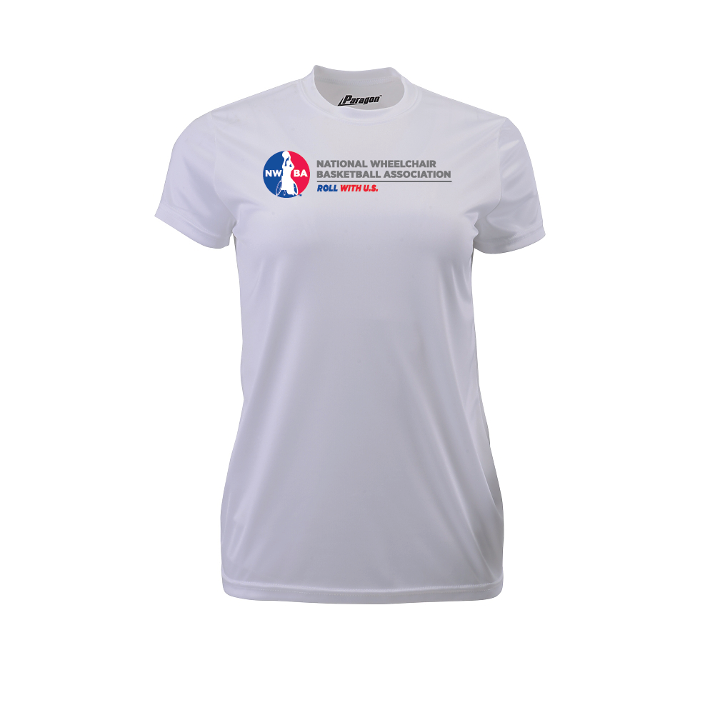 NWBA Officially Licensed: "ROLL WITH U.S." - LADIES Performance Tee - Short Sleeve