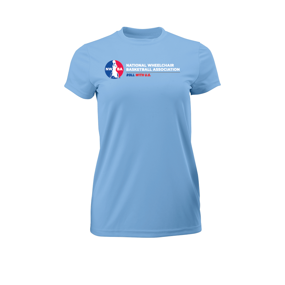 NWBA Officially Licensed: "ROLL WITH U.S." - LADIES Performance Tee - Short Sleeve