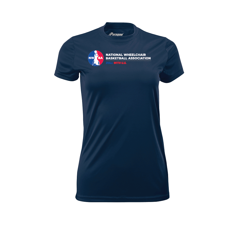 NWBA Officially Licensed: "ROLL WITH U.S." - LADIES Performance Tee - Short Sleeve