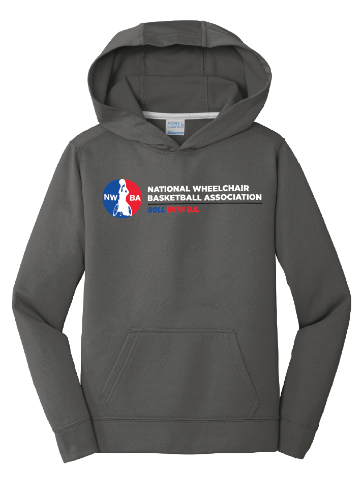 NWBA Officially Licensed - "ROLL WITH U.S." - YOUTH PULLOVER HOODED SWEATSHIRT