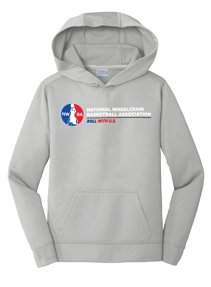 NWBA Officially Licensed - "ROLL WITH U.S." - YOUTH PULLOVER HOODED SWEATSHIRT