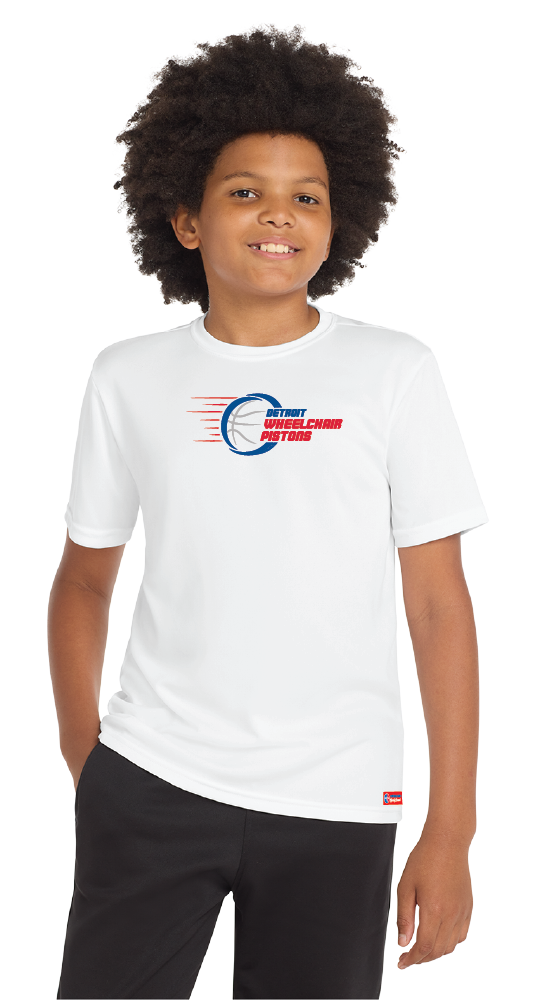 NWBA Officially Licensed - Detroit Wheelchair Pistons - Youth - T-Shirt - Performance
