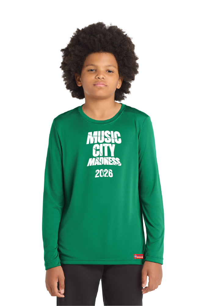 NWBA Officially Licensed - 2026 Music City Madness - Youth - L/S T-Shirt - Performance