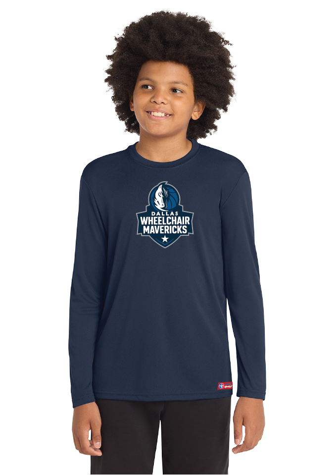 NWBA Officially Licensed - Dallas Wheelchair Mavericks - Youth - L/S T-Shirt - Performance
