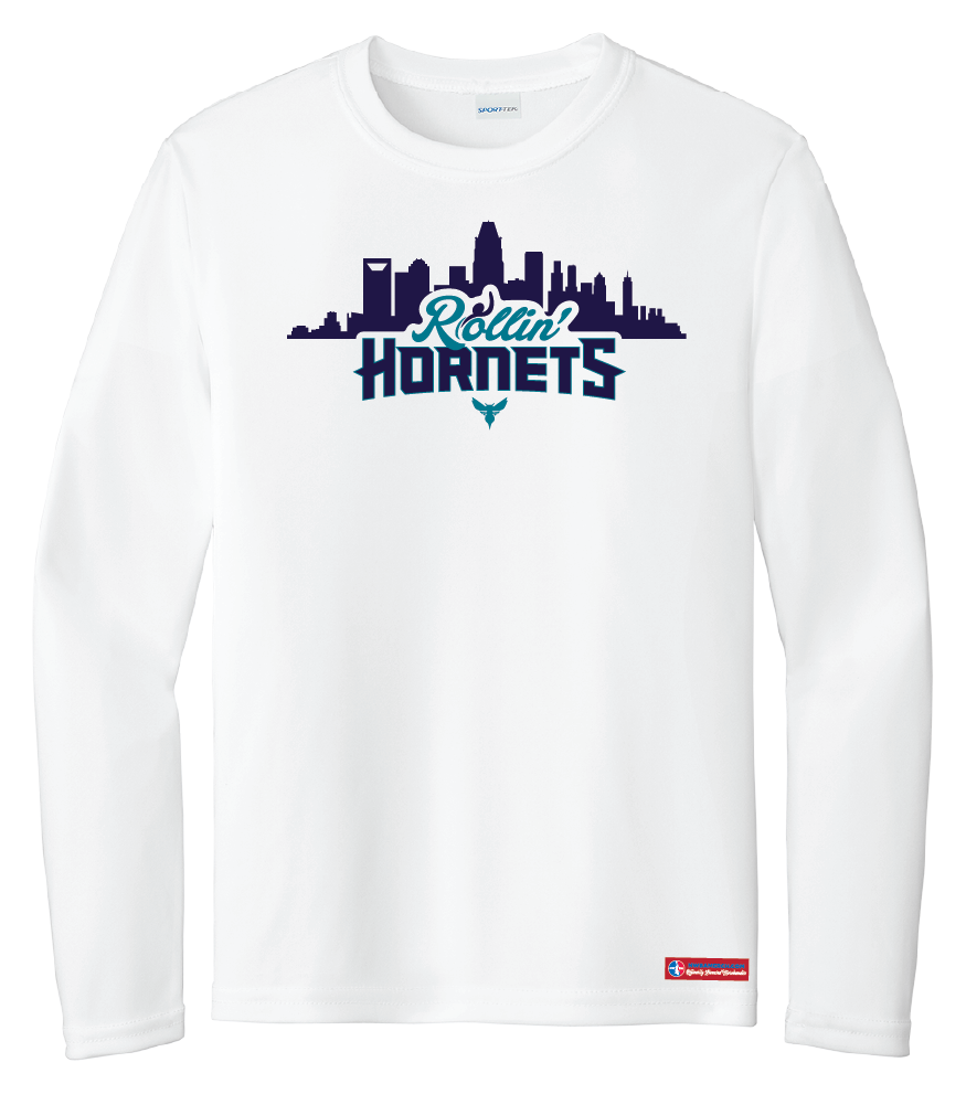 NWBA Officially Licensed - Rollin' Hornets - Youth - L/S T-Shirt - Performance