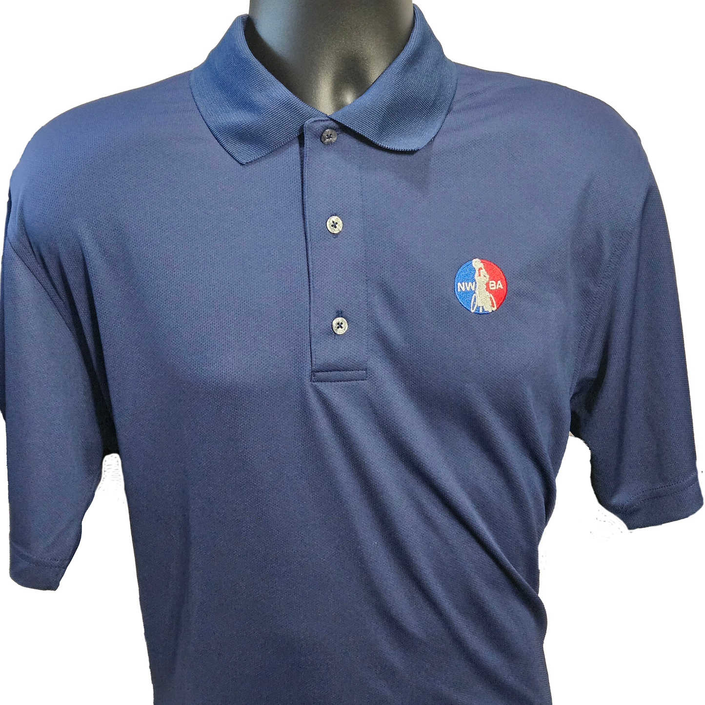 NWBA Officially Licensed: Embroidered NWBA Medallion - Mens Paragon PA100 Polo