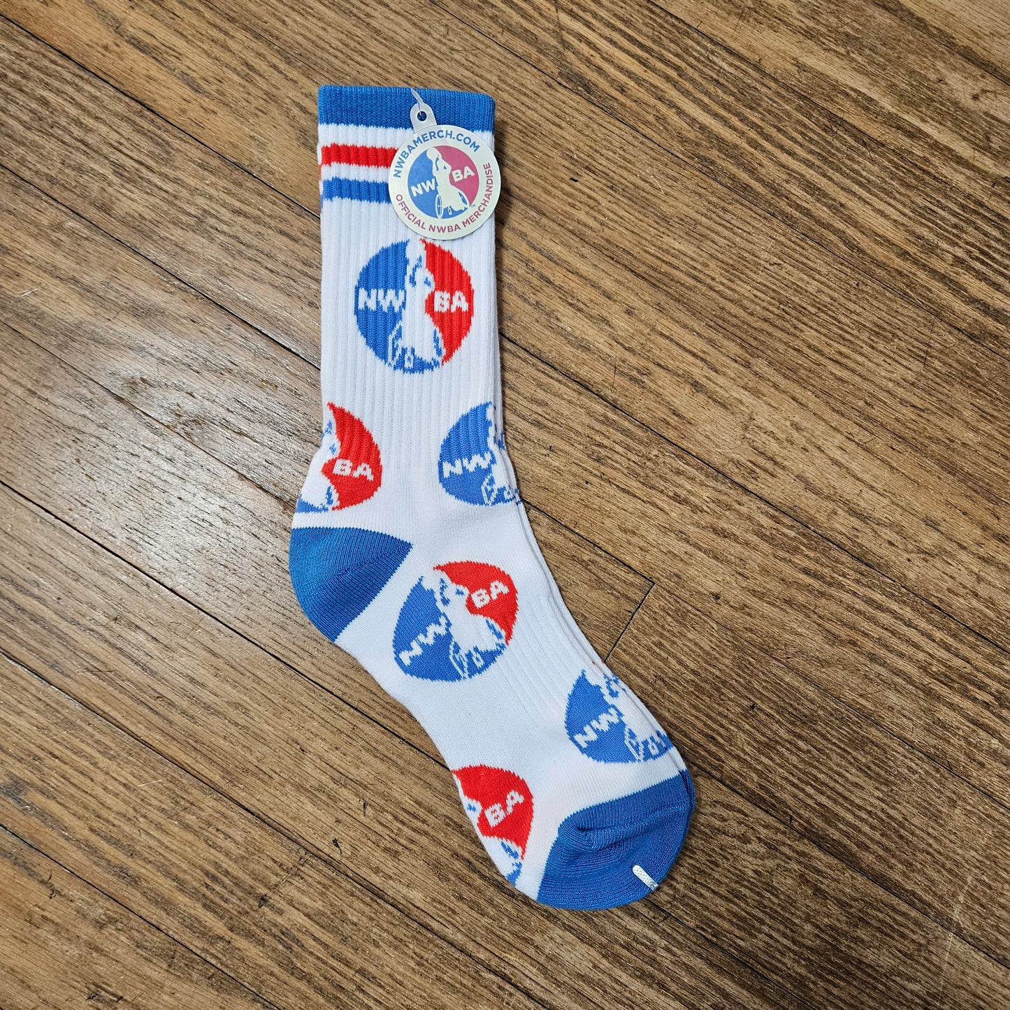 NWBA Officially Licensed - "Athletic Crew Socks" - NWBA Medallion