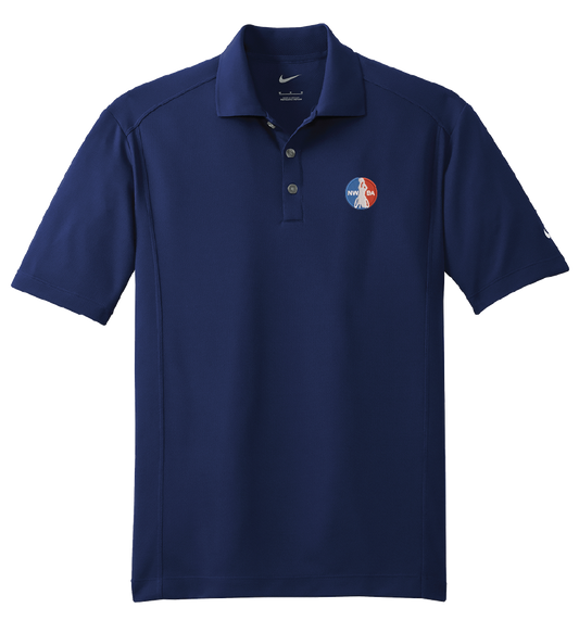 NWBA Officially Licensed - Embroidered Medallion Men's Nike Dri-FIT Polo