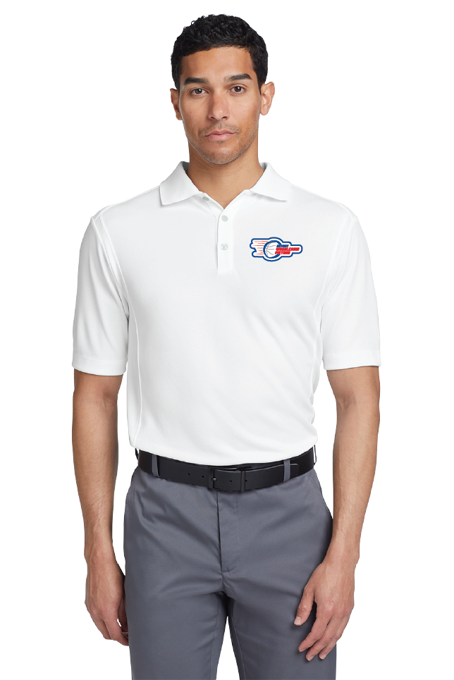 NWBA Officially Licensed: Detroit Wheelchair Pistons - Men's - Nike Dri-FIT Polo